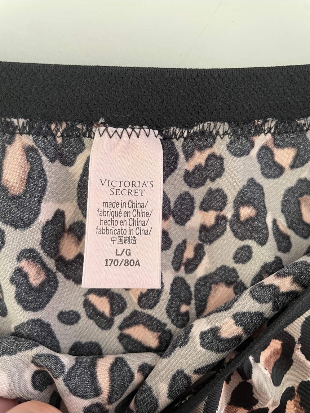 Victoria’s Secret Leopard Print Midi Slip Skirt Pink & Black Size L - Picture 4 of 6